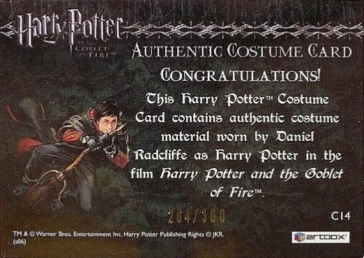 C14 - Harry Potter's Second Task Costume - Back