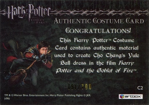 C2 - Cho Chang's Yule Ball Dress - Back