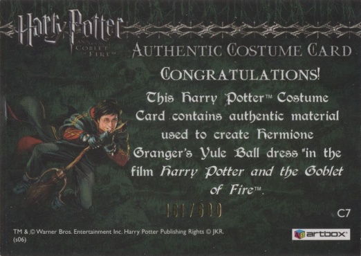 C7 - Hermione's Granger's Yule Ball Dress - Back