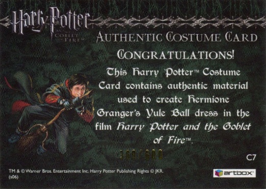 C7 - Hermione's Granger's Yule Ball Dress - Back