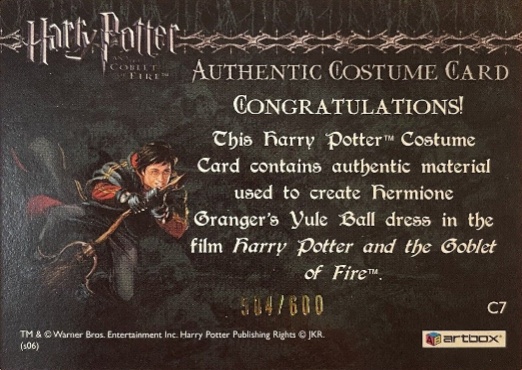 C7 - Hermione's Granger's Yule Ball Dress - Back