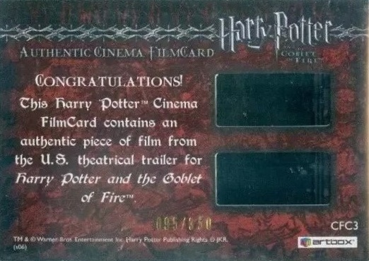 CFC3 - Dumbledore and Goblet of Fire - Back