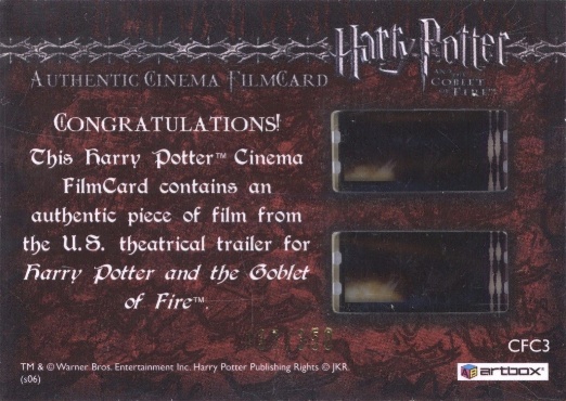 CFC3 - Dumbledore and Goblet of Fire - Back