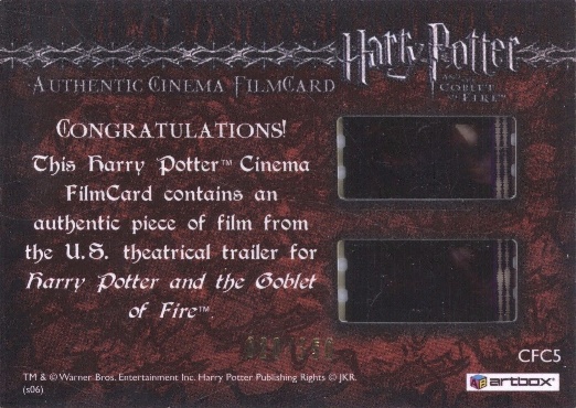 CFC5 - Durmstrang Student and Goblet of Fire - Back