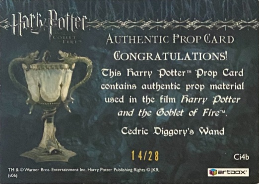 Ci4b - Cedric Diggory's Wand - Back