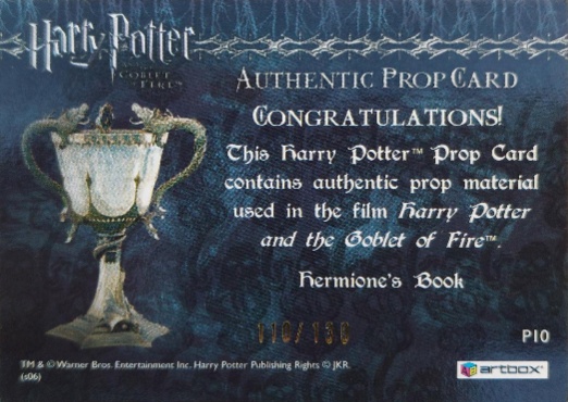 P10 - Hermione's Book - Back