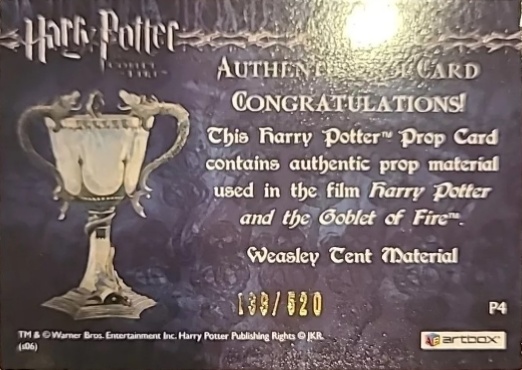 P4 - Weasley Tent Material - Back