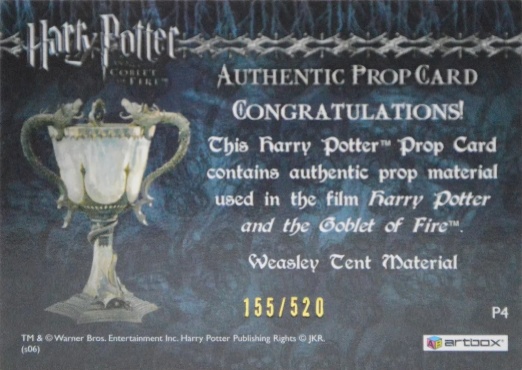 P4 - Weasley Tent Material - Back