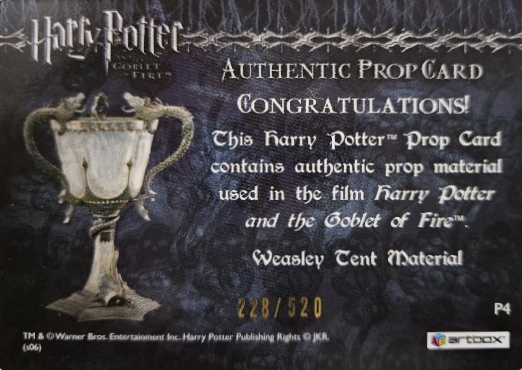 P4 - Weasley Tent Material - Back