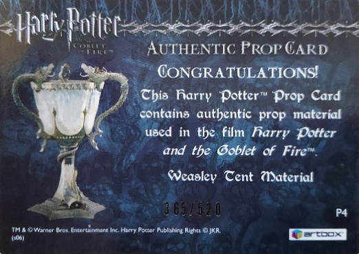 P4 - Weasley Tent Material - Back