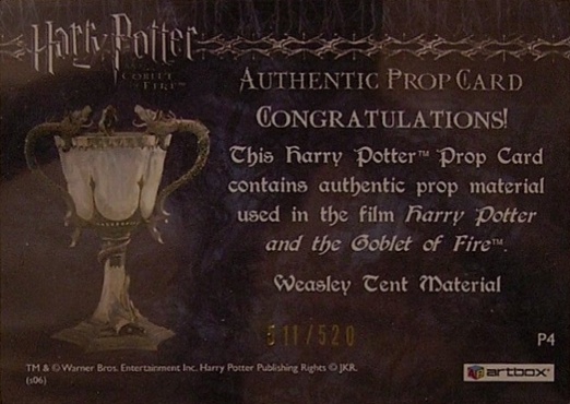 P4 - Weasley Tent Material - Back