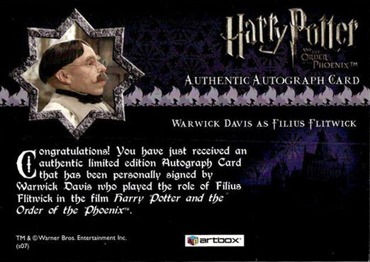 Warwick Davis as Professor Flitwick - Back