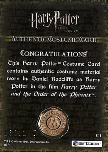 C1 - Harry Potter's T-Shirt - Back