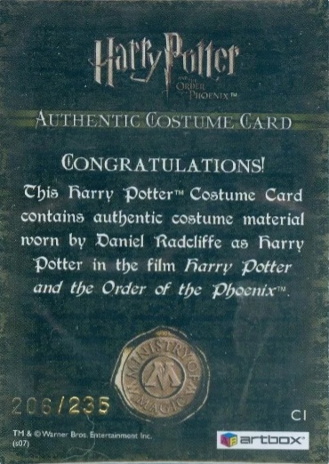 C1 - Harry Potter's T-Shirt - Back