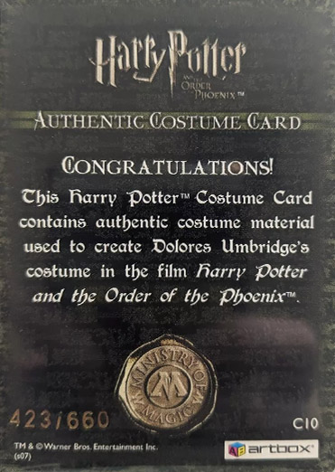 C10 - Dolores Umbridge's Costume - Back