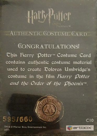 C10 - Dolores Umbridge's Costume - Back