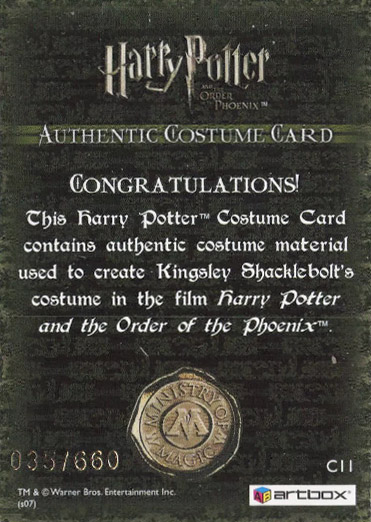 C11 - Kingsley Shacklebolt's Costume - Back