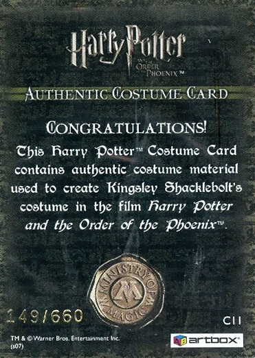 C11 - Kingsley Shacklebolt's Costume - Back