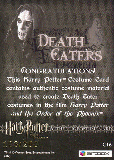 C16 - Death Eater Costume - Back