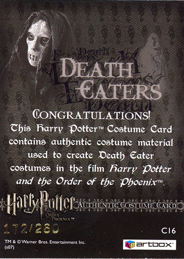 C16 - Death Eater Costume - Back