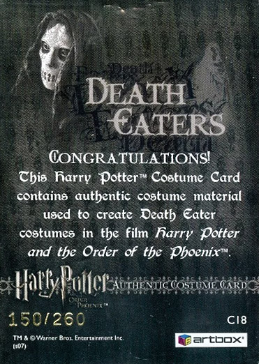 C18 - Death Eater Costume - Back