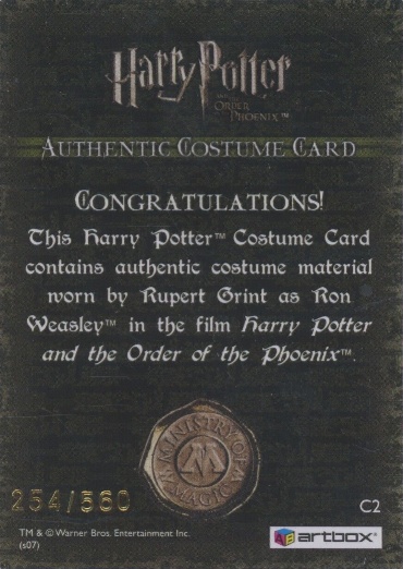 C2 - Ron Weasley's Shirt - Back