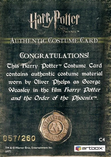 C4 - George Weasley's Shirt - Back