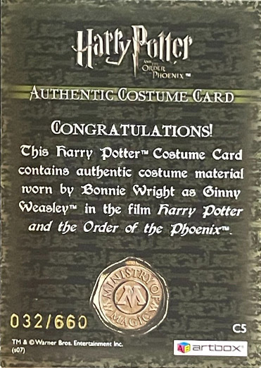 C5 - Ginny Weasley's Jumper - Back