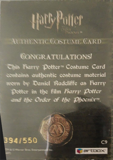 C9 - Harry Potter's Jumper - Back