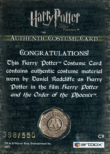 C9 - Harry Potter's Jumper - Back