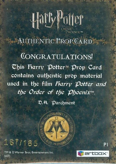 P1 - D.A Parchment - Back