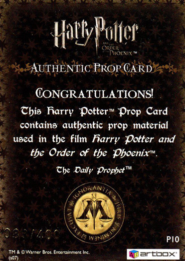 P10 - The Daily Prophet - Back