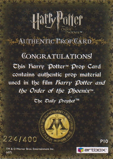 P10 - The Daily Prophet - Back