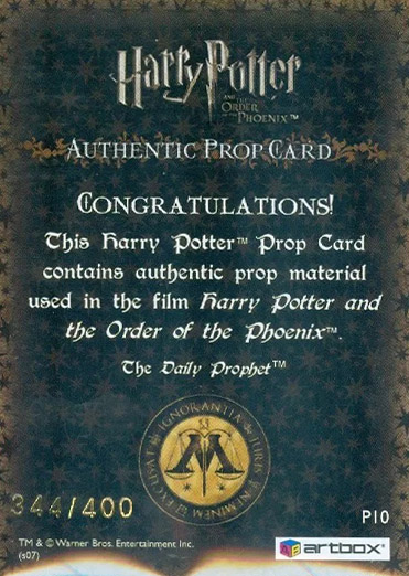 P10 - The Daily Prophet - Back