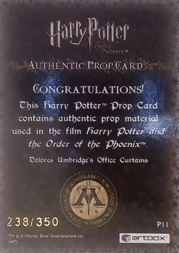 P11 - Dolores Umbridge's Office Curtains - Back