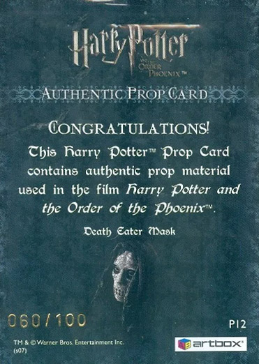 P12 - Death Eater Mask - Back