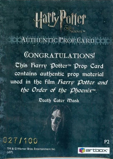 P2 - Death Eater Mask - Back