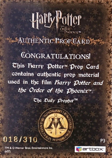 P3 - The Daily Prophet - Back