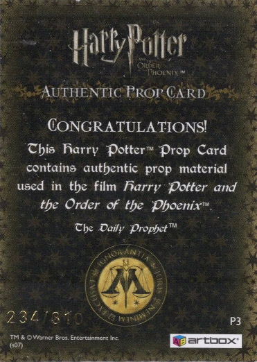 P3 - The Daily Prophet - Back