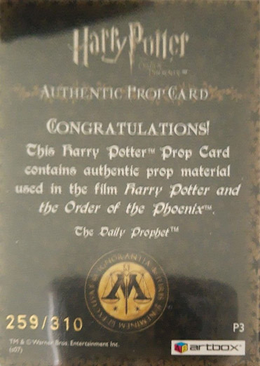 P3 - The Daily Prophet - Back