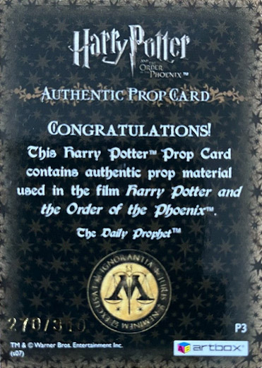 P3 - The Daily Prophet - Back