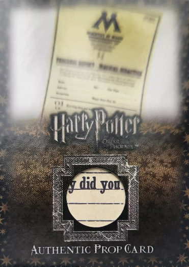 P6 - Dolores Umbridge's Progress Reports - Front