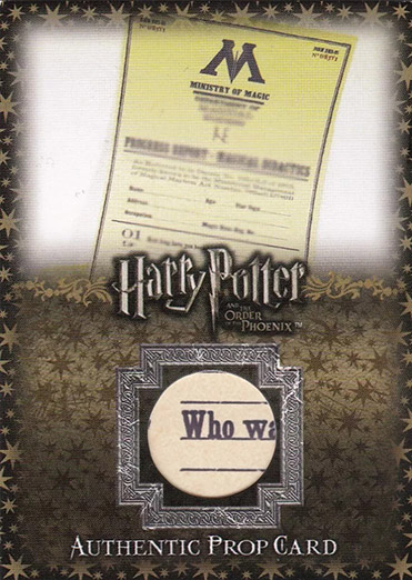 P6 - Dolores Umbridge's Progress Reports - Front