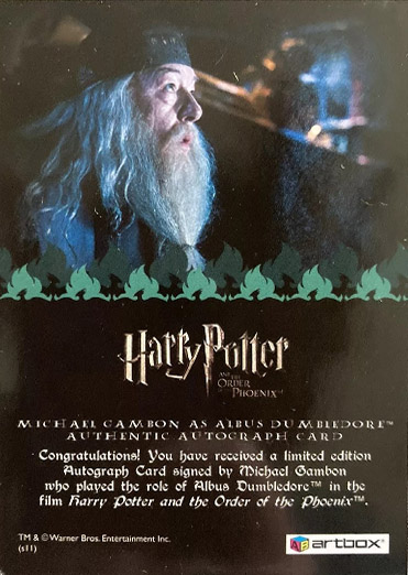 Michael Gambon Albus Dumbledore - Back