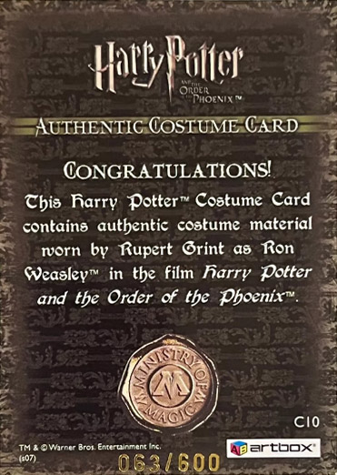 C10 - Ron Weasley'S School Trousers - Back