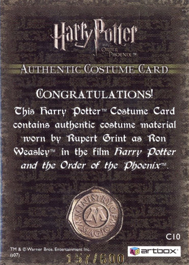 C10 - Ron Weasley'S School Trousers - Back