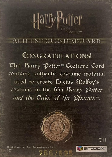 C11 - Lucius Malfoy Costume - Back