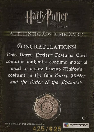 C11 - Lucius Malfoy Costume - Back