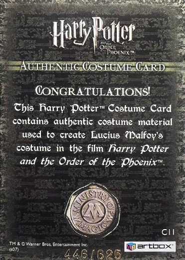 C11 - Lucius Malfoy Costume - Back