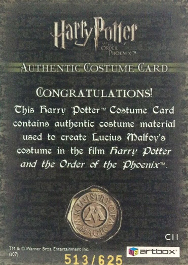 C11 - Lucius Malfoy Costume - Back